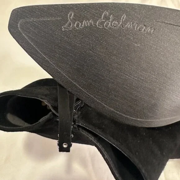 NIB Sam Edelman Walden Ankle Boot Black Suede 9.5M - Picture 8 of 11